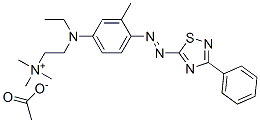 [2-[ethyl[3-methyl-4-[(3-phenyl-1,2,4-thiadiazol-5-yl)azo]phenyl]amino]ethyl]trimethylammonium acetate