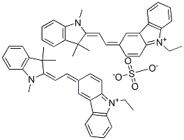 bis[3-[(1,3-dihydro-1,3,3-trimethyl-2H-indol-2-ylidene)ethylidene]-9-ethyl-3H-carbazolium] sulphate