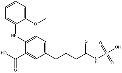 2-[(2-Methoxyphenyl)amino]-5-[4-oxo-4-(sulfoamino)butyl]benzoic acid