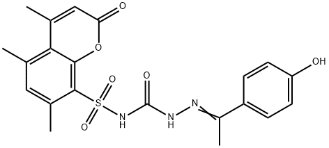 3-[1-(4-oxo-1-cyclohexa-2,5-dienylidene)ethylamino]-1-(4,5,7-trimethyl -2-oxo-chromen-8-yl)sulfonyl-urea