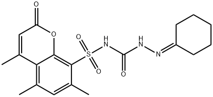 3-(cyclohexylideneamino)-1-(4,5,7-trimethyl-2-oxo-chromen-8-yl)sulfony l-urea