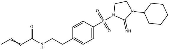1-((4-(2-(crotonylamino)ethyl)phenyl)sulfonyl)-3-cyclohexyl-2-iminoimidazolidine