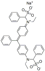 hydrogen (ethyl)[4-[alpha-[4-[ethyl(sulphonatobenzyl)amino]phenyl]benzylidene]cyclohexa-2,5-dien-1-ylidene](sulphonatobenzyl)ammonium, sodium salt
