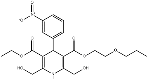2-propoxyethyl ethyl 2,6-bis(hydroxymethyl)-4-(3-nitrophenyl)-1,4-dihy dropyridine-3,5-dicarboxylate