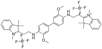 2,2'-[(3,3'-dimethoxy[1,1'-biphenyl]-4,4'-diyl)bis(iminoethylene)]bis(1,3,3-trimethyl-3H-indolium) bis[tetrafluoroborate(1-)]