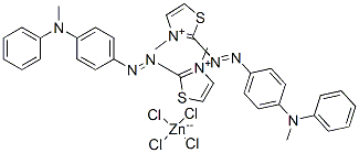 bis[3-methyl-2-[[p-(N-methylanilino)phenyl]azo]thiazolium] tetrachlorozincate(2-)