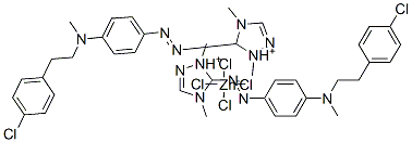 bis[5-[[4-[[(4-chlorobenzyl)methyl]methylamino]phenyl]azo]-1,4-dimethyl-1H-1,2,4-triazolium] tetrachlorozincate(2-)