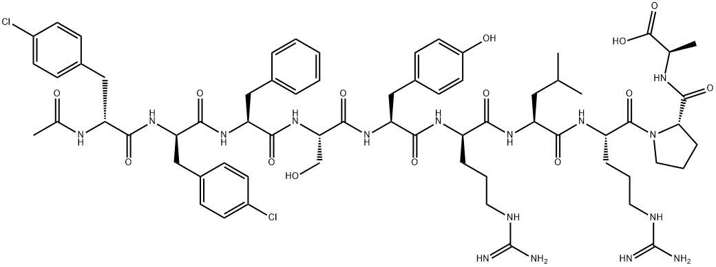 LHRH, N-Ac-(4-Cl-Phe)(1,2)-Phe(3)-Arg(6)-AlaNH2(10)-