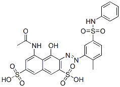 5-(acetylamino)-4-hydroxy-3-[[2-methyl-5-[(phenylamino)sulphonyl]phenyl]azo]naphthalene-2,7-disulphonic acid