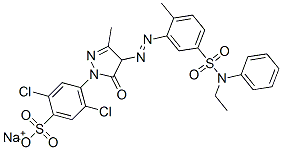 sodium 2,5-dichloro-4-[4-[[5-[(ethylphenylamino)sulphonyl]-o-tolyl]azo]-4,5-dihydro-3-methyl-5-oxo-1H-pyrazol-1-yl]benzenesulphonate