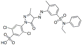 2,5-dichloro-4-[4-[[5-[(ethylphenylamino)sulphonyl]-o-tolyl]azo]-4,5-dihydro-3-methyl-5-oxo-1H-pyrazol-1-yl]benzenesulphonic acid