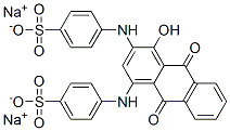 disodium 4,4'-[(9,10-dihydro-4-hydroxy-9,10-dioxo-1,3-anthrylene)diimino]bis(benzenesulphonate)