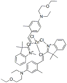 bis[2-[2-[4-[(2-ethoxyethyl)ethylamino]-o-tolyl]vinyl]-1,3,3-trimethyl-3H-indolium] tetrachlorozincate