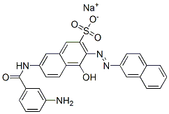 sodium 7-[(3-aminobenzoyl)amino]-4-hydroxy-3-(2-naphthylazo)naphthalene-2-sulphonate