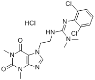 7-(2-(2-(2,6-Dichlorophenyl)-3,3-dimethylguanidino)ethyl)theophylline  hydrochloride