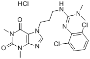 7-(3-(2-(2,6-Dichlorophenyl)-3,3-dimethylguanidino)propyl)theophylline  hydrochloride