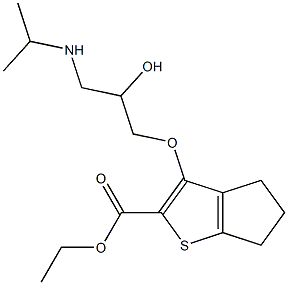 ethyl 6-[2-hydroxy-3-(propan-2-ylamino)propoxy]-8-thiabicyclo[3.3.0]oc ta-6,9-diene-7-carboxylate