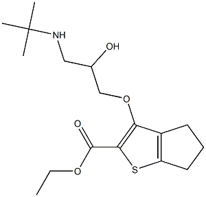ethyl 6-[2-hydroxy-3-(tert-butylamino)propoxy]-8-thiabicyclo[3.3.0]oct a-6,9-diene-7-carboxylate