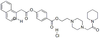 1-Naphthaleneacetic acid, 4-((2-(4-(2-oxo-2-(1-piperidinyl)ethyl)-1-pi perazinyl)ethoxy)carbonyl)phenyl ester, dihydrochloride