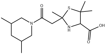 2-[2-(3,5-dimethyl-1-piperidyl)-2-oxo-ethyl]-2,5,5-trimethyl-thiazolid ine-4-carboxylic acid