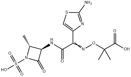 trans-2-[[[1-(2-aminothiazol-4-yl)-2-[(2-methyl-4-oxo-1-sulphoazetidin-3-yl)amino]-2-oxoethylidene]amino]oxy]-2-methylpropionic acid
