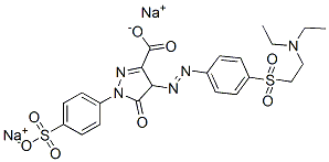 4-[[4-[[2-(diethylamino)ethyl]sulphonyl]phenyl]azo]-4,5-dihydro-5-oxo-1-(4-sulphophenyl)-1H-pyrazole-3-carboxylic acid, sodium salt