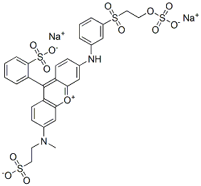 dihydrogen 3-[methyl(2-sulphonatoethyl)amino]-6-[[3-[[2-(sulphonatooxy)ethyl]sulphonyl]phenyl]amino]-9-(2-sulphonatophenyl)xanthylium , sodium salt