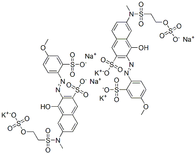 4-hydroxy-3-[(4-methoxy-2-sulphophenyl)azo]-6-[methyl[[2-(sulphooxy)ethyl]sulphonyl]amino]naphthalene-2-sulphonic acid, potassium sodium salt