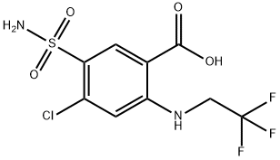 4-chloro-N-(2,2,2-trifluoroethyl)-5-sulphamoylanthranilic acid