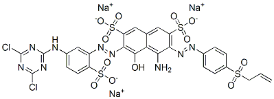 trisodium 3-[[4-(allylsulphonyl)phenyl]azo]-4-amino-6-[[5-[(4,6-dichloro-1,3,5-triazin-2-yl)amino]-2-sulphonatophenyl]azo]-5-hydroxynaphthalene-2,7-disulphonate