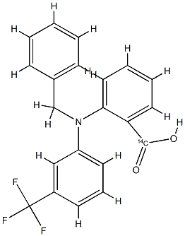 Benzoic-carboxy-14C  acid,  2-[(phenylmethyl)[3-(trifluoromethyl)phenyl]amino]-  (9CI)