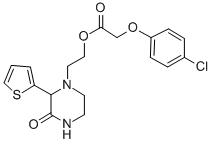 2-(3-Oxo-2-(2-thienyl)-1-piperazinyl)ethyl (4-chlorophenoxy)acetate