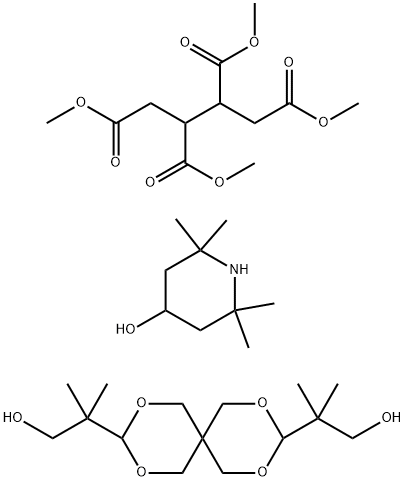 1,2,3,4-丁烷四甲酸四甲基酯与2,2,6,6-四甲基-4-哌啶醇和Β,Β,Β',Β'-四甲基-2,4,8,10-四氧杂螺[5.5]十一烷-3,9-二乙醇的反应产物