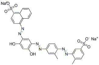 disodium 4-[[2,4-dihydroxy-5-[[3-methyl-4-[(2-methyl-5-sulphonatophenyl)azo]phenyl]azo]phenyl]azo]naphthalene-1-sulphonate