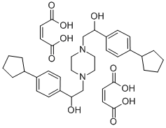 alpha-(4-Cyclopentylphenyl)-1,4-piperazinediethanol (Z)-2-butenedioate  (1:2)