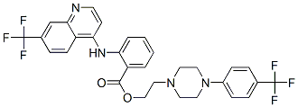 2-[4-(alpha,alpha,alpha-trifluoro-p-tolyl)-1-piperazinyl]ethyl o-[[7-(trifluoromethyl)-4-quinolyl]amino]benzoate