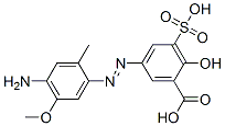 5-[(4-amino-5-methoxy-2-tolyl)azo]-3-sulphosalicylic acid