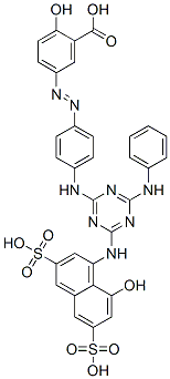 5-[[4-[[4-[(8-hydroxy-3,6-disulpho-1-naphthyl)amino]-6-(phenylamino)-1,3,5-triazin-2-yl]amino]phenyl]azo]salicylic acid