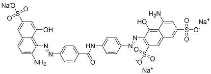 trisodium 5-amino-3-[[4-[[4-[(2-amino-8-hydroxy-6-sulphonato-1-naphthyl)azo]benzoyl]amino]phenyl]azo]-4-hydroxynaphthalene-2,7-disulphonate