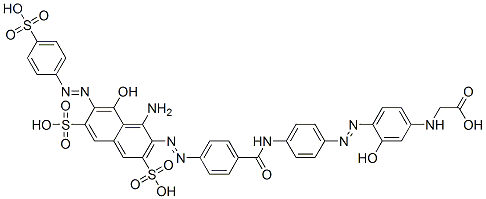 N-[4-[[4-[[4-[[1-amino-8-hydroxy-3,6-disulpho-7-[(4-sulphophenyl)azo]-2-naphthyl]azo]benzoyl]amino]phenyl]azo]-3-hydroxyphenyl]glycine