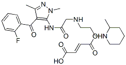 but-2-enedioic acid: N-[4-(2-fluorobenzoyl)-2,5-dimethyl-pyrazol-3-yl] -2-[3-(2-methyl-1-piperidyl)propylamino]acetamide