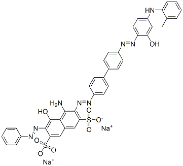 4-amino-5-hydroxy-3-[[4'-[[2-hydroxy-4-[(o-tolyl)amino]phenyl]azo][1,1'-biphenyl]-4-yl]azo]-6-(phenylazo)naphthalene-2,7-disulphonic acid, sodium salt