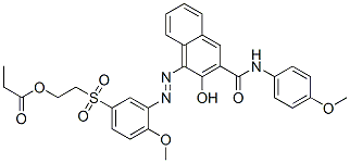 3-hydroxy-4-[[2-methoxy-5-[[2-(1-oxopropoxy)ethyl]sulphonyl]phenyl]azo]-N-(4-methoxyphenyl)naphthalene-2-carboxamide