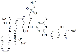 tetrasodium 4-[[4-chloro-6-[[8-hydroxy-3,6-disulphonato-7-[(1-sulphonato-2-naphthyl)azo]-1-naphthyl]amino]-1,3,5-triazin-2-yl]amino]salicylate