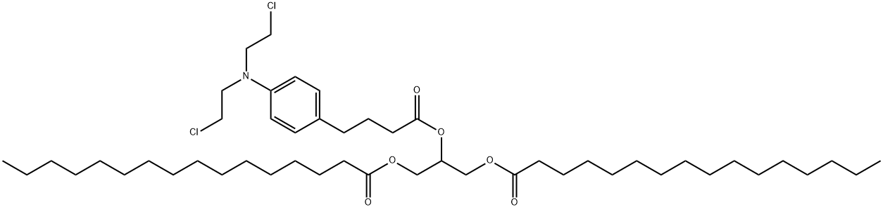 1,3-dipalmitoyl-2-(4-(bis(2-chloroethyl)amino)benzenebutanoyl)glycerol