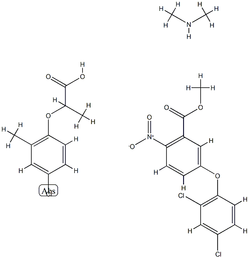 2-(4-chloro-2-methyl-phenoxy)propanoic acid, methyl 5-(2,4-dichlorophe noxy)-2-nitro-benzoate, N-methylmethanamine