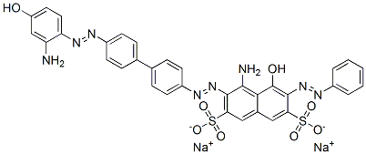 disodium 4-amino-3-[[4'-[(2-amino-4-hydroxyphenyl)azo][1,1'-biphenyl]-4-yl]azo]-5-hydroxy-6-(phenylazo)naphthalene-2,7-disulphonate