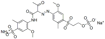 ammonium sodium 5-methoxy-4-[[2-[[2-methoxy-5-methyl-4-[[2-(sulphonatooxy)ethyl]sulphonyl]phenyl]azo]-1,3-dioxobutyl]amino]-2-methylbenzenesulphonate