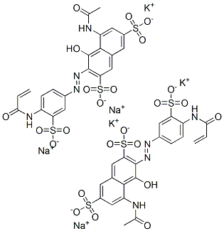 5-acetamido-4-hydroxy-3-[[4-[(1-oxoallyl)amino]-3-sulphophenyl]azo]naphthalene-2,7-disulphonic acid, potassium sodium salt