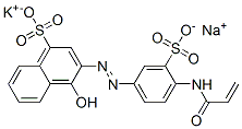 4-hydroxy-3-[[4-[(1-oxoallyl)amino]-3-sulphophenyl]azo]naphthalene-1-sulphonic acid, potassium sodium salt